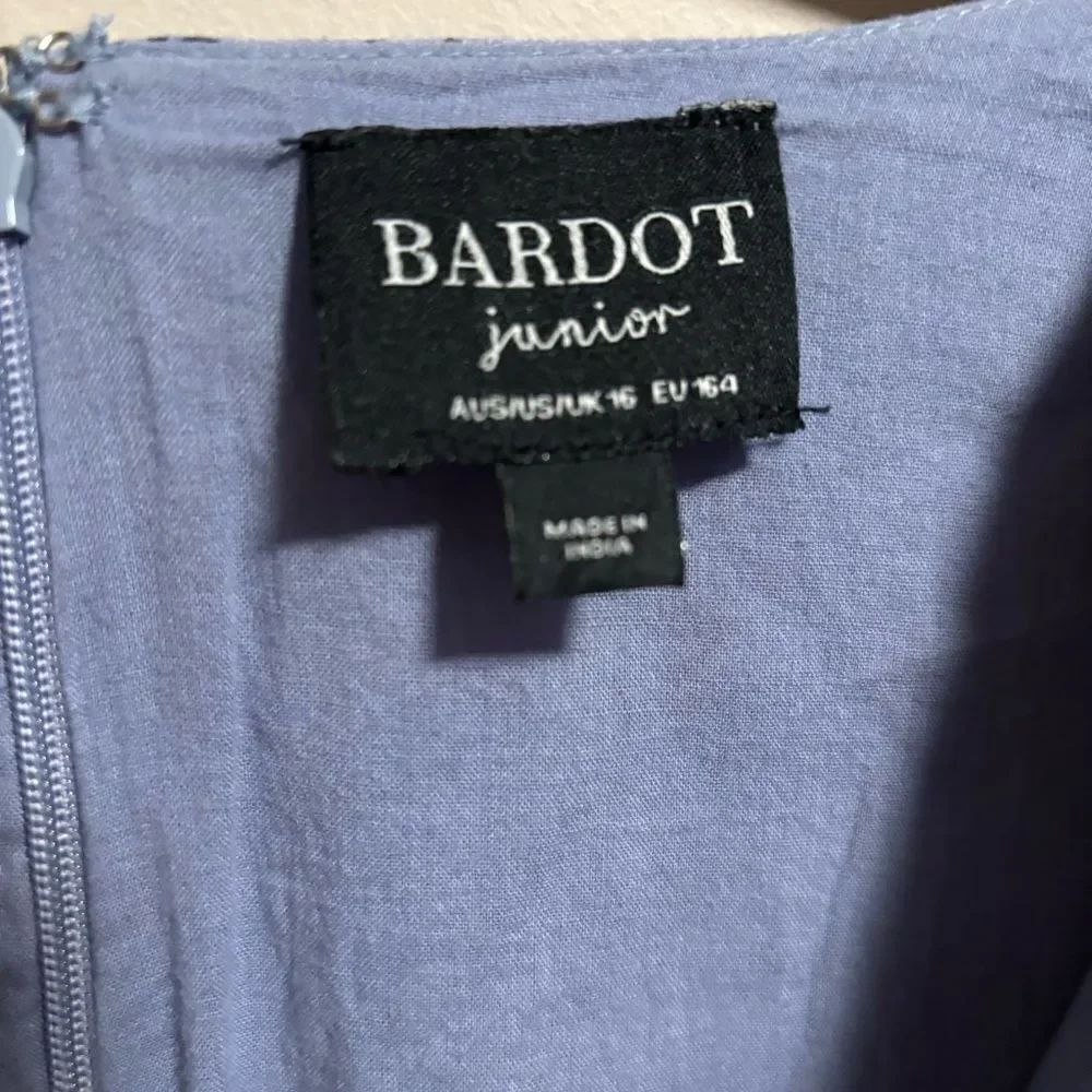 Bardot Girl's Georgie Frill Dress Blue Floral- Size 16